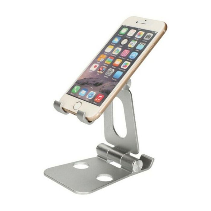 Soporte para Móviles KSIX Swivel Plateado 2 Soporte para Móviles KSIX Swivel Plateado 2