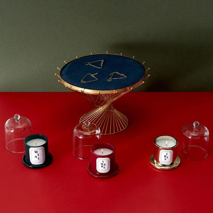 Home Deco Factory Vela Perfumada Con Joya Pulsera Pour Elle Ambre, Flor De Iris, Almizcle Blanco 3