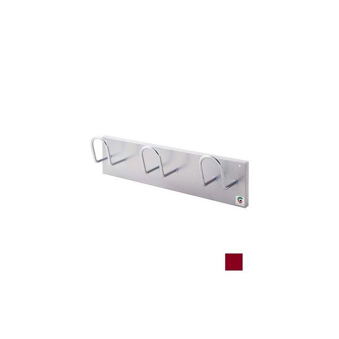 Perchero Pared Clindro H-13 3 Colgadores Burdeos