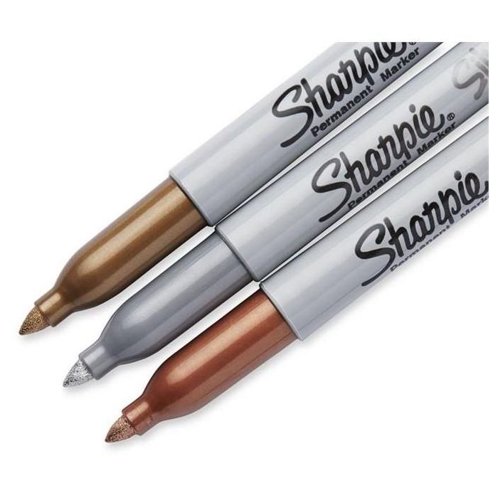 Sharpie Marcador Permanente Fine Metálico - Blíster 3 Unidades, Colores Surtidos 1 Sharpie Marcador Permanente Fine Metálico - Blíster 3 Unidades, Colores Surtidos 1