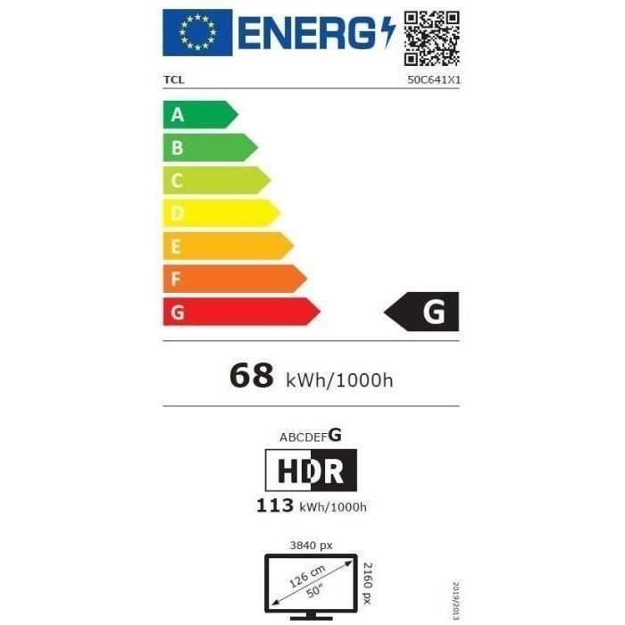 TCL 50C641 - TV QLED de 50'' (127 cm) - 4K UHD 3840 x 2160 - TV conectada a Google TV - HDR Pro - 3 x HDMI 2.1 2 TCL 50C641 - TV QLED de 50'' (127 cm) - 4K UHD 3840 x 2160 - TV conectada a Google TV - HDR Pro - 3 x HDMI 2.1 2