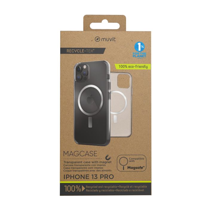 Muvit Funda Recycletek MagSafe para iPhone - Material 100% Reciclado, Carga Inalámbrica Óptima Muvit Funda Recycletek MagSafe para iPhone - Material 100% Reciclado, Carga Inalámbrica Óptima