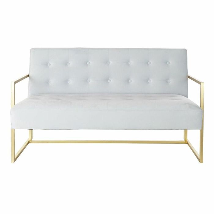 DKD Home Decor Sofá Glam de Poliéster y Metal Azul Celeste y Dorado 128x70x76 cm 1