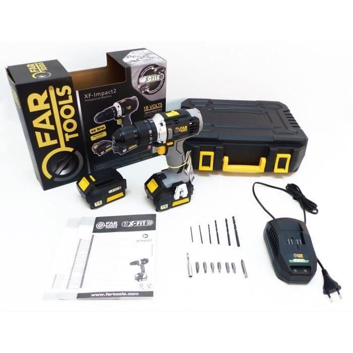 FARTOOLS X-FIT - TALADRO INALÁMBRICO XF-IMPACT 18V - con baterías y cargador - 216001 4 FARTOOLS X-FIT - TALADRO INALÁMBRICO XF-IMPACT 18V - con baterías y cargador - 216001 4