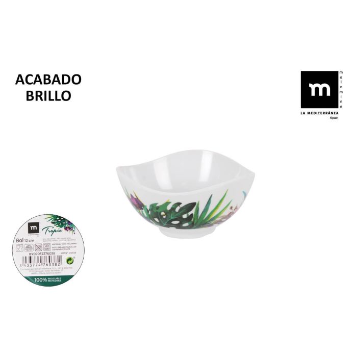 Bol de melamina Tropic 12 cm brillo - La Mediterranea (24 Unidades) Bol de melamina Tropic 12 cm brillo - La Mediterranea (24 Unidades)