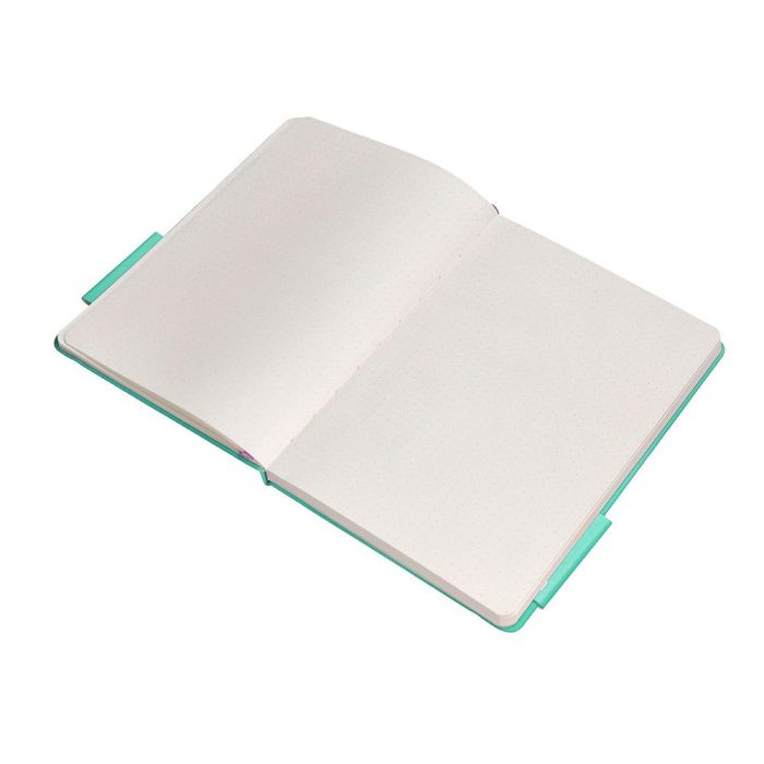 Cuaderno Con Gomilla Antartik Notes Tapa Dura A5 Hojas Puntos Rosa Y Turquesa 100 Hojas 80 gr Fsc 8