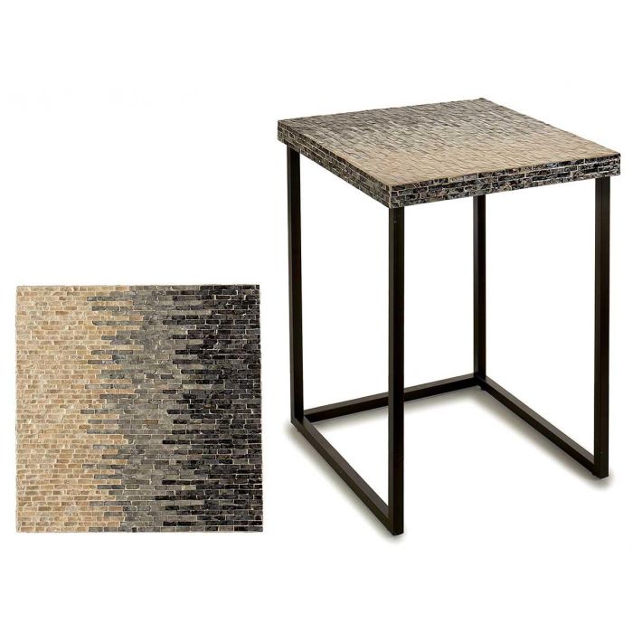 Mesa Cuadrada Nácar Gris Degradado 47x47x62 cm - Giftdecor Mesa Cuadrada Nácar Gris Degradado 47x47x62 cm - Giftdecor