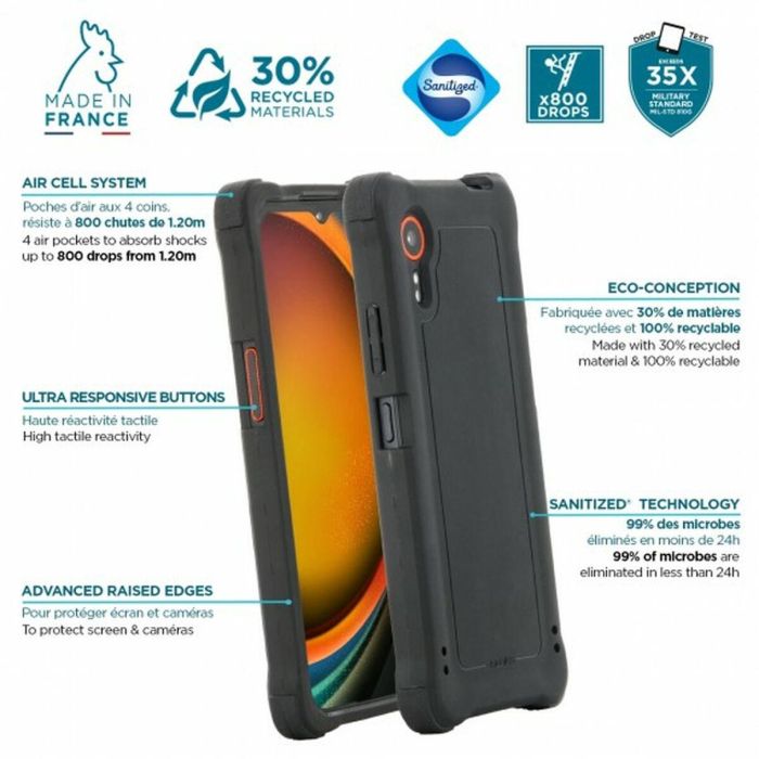 Funda para Móvil Mobilis 054016 Negro Gris 2 Funda para Móvil Mobilis 054016 Negro Gris 2