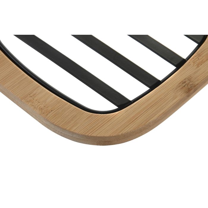 DKD Home Decor Salvamantel Cuadrado Básico de Acero y Bambú Negro Natural Colección Iron Black 17x17x1 cm 1 DKD Home Decor Salvamantel Cuadrado Básico de Acero y Bambú Negro Natural Colección Iron Black 17x17x1 cm 1
