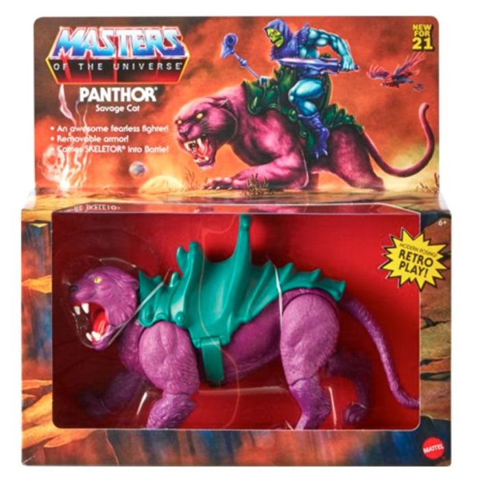 MATTEL Panthor Masters of the Universe Origins Figura Articulada 23cm con Accesorios