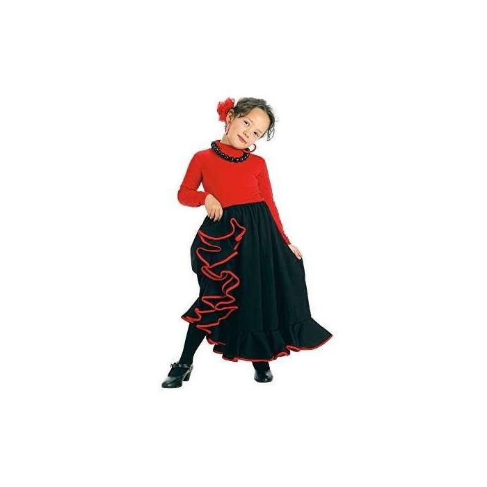 Falda rociera infantil negra t-4 (9-11 años) Falda rociera infantil negra t-4 (9-11 años)