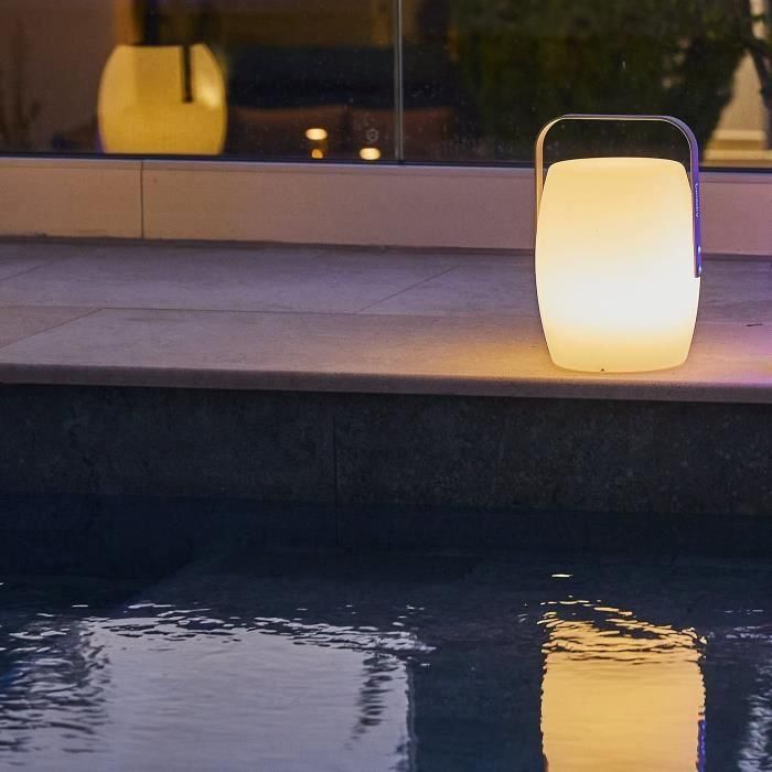 Lumisky LUM3760093543101 Linterna Inalámbrica Lucy Rock LED Blanco Cálido y Regulable, Mango Aluminio, 31 cm Altura 1