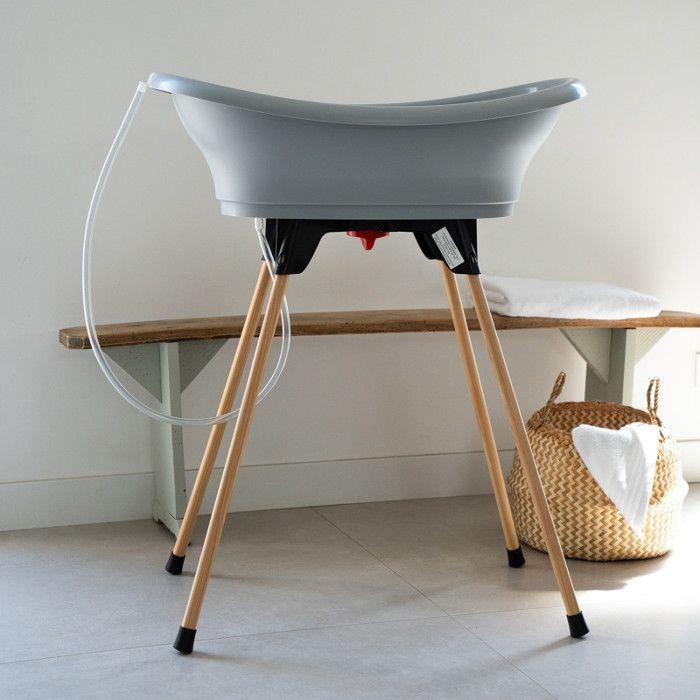 Thermobaby VASCO Charm Kit de Baño 3 en 1: Bañera Ergonómica con Soporte Plegable y Desagüe - Ideal Ahorro Espacio Gris 1 Thermobaby VASCO Charm Kit de Baño 3 en 1: Bañera Ergonómica con Soporte Plegable y Desagüe - Ideal Ahorro Espacio Gris 1