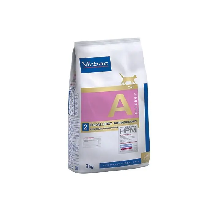 Virbac A2 Cat Allergy - Alimento Hipoalergénico para Gatos con Intolerancias Alimentarias - 3 kg