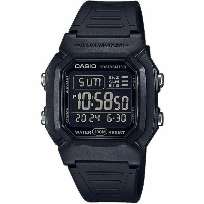 Casio Reloj W-800H-1BVES con Iluminación LED, Cronómetro, Resistencia al Agua 10 Bar Casio Reloj W-800H-1BVES con Iluminación LED, Cronómetro, Resistencia al Agua 10 Bar