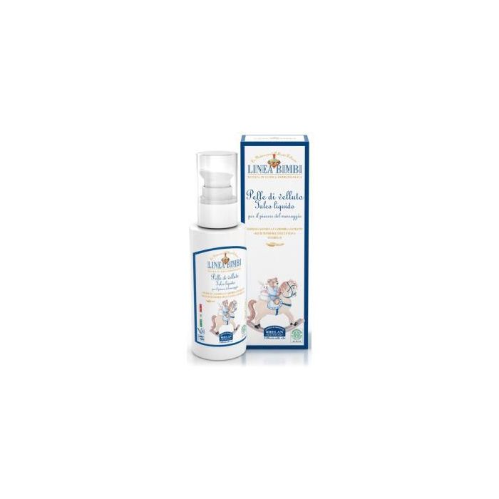 Linea Bimbi Talco Líquido Sedoso 100Ml con Almendras y Oliva para Piel Delicada de Bebé Calmante y Emoliente