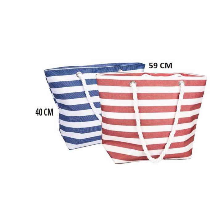 Poessa Bolso de Playa Oxford Poliéster 600 59x19x40cm Red-Blue 1