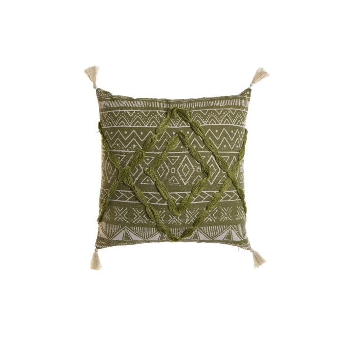 Cojín Home ESPRIT Verde Boho 45 x 5 x 45 cm