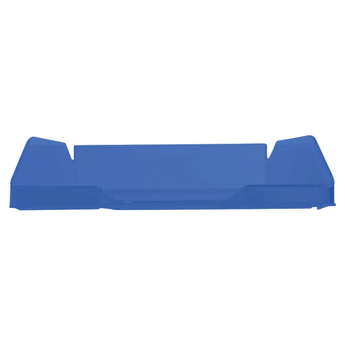 Q-connect Bandeja sobremesa plástico azul transparente 240x70x340 mm 1