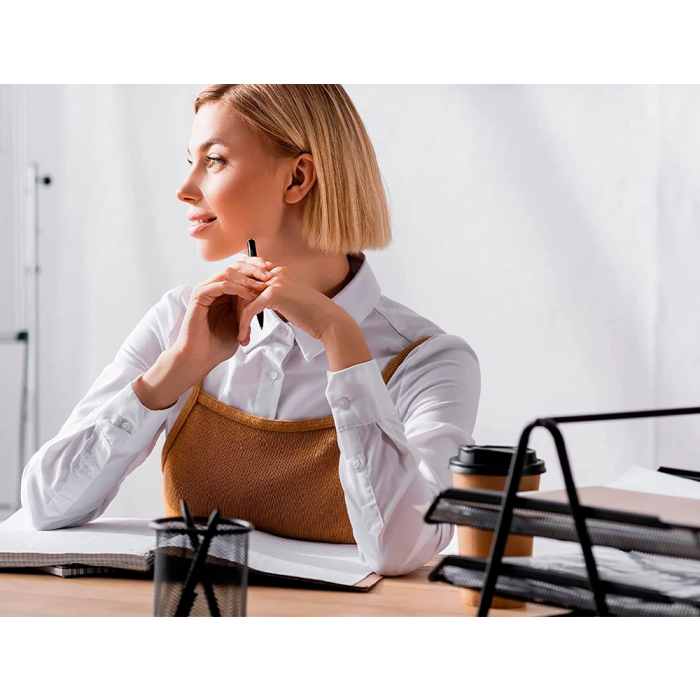 Q-connect Cubilete portalápices Negro Metal Rejilla Redondo Diámetro 86 mm Alto 105 mm 7