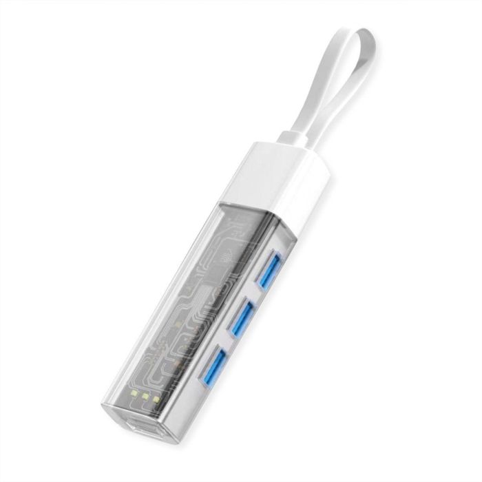 ROLINE Mobiler USB 3.2 Gen 1 Hub, 4fach, Typ A+C Anschlusskabel 0 ROLINE Mobiler USB 3.2 Gen 1 Hub, 4fach, Typ A+C Anschlusskabel 0