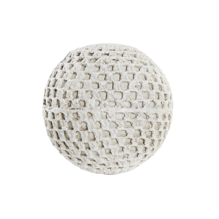 DKD Home Decor Bola Decoración Moderna Resina Colección Isara Blanca Beige con Arcos 10x10x10 cm Pack de 4 Unidades 0 DKD Home Decor Bola Decoración Moderna Resina Colección Isara Blanca Beige con Arcos 10x10x10 cm Pack de 4 Unidades 0
