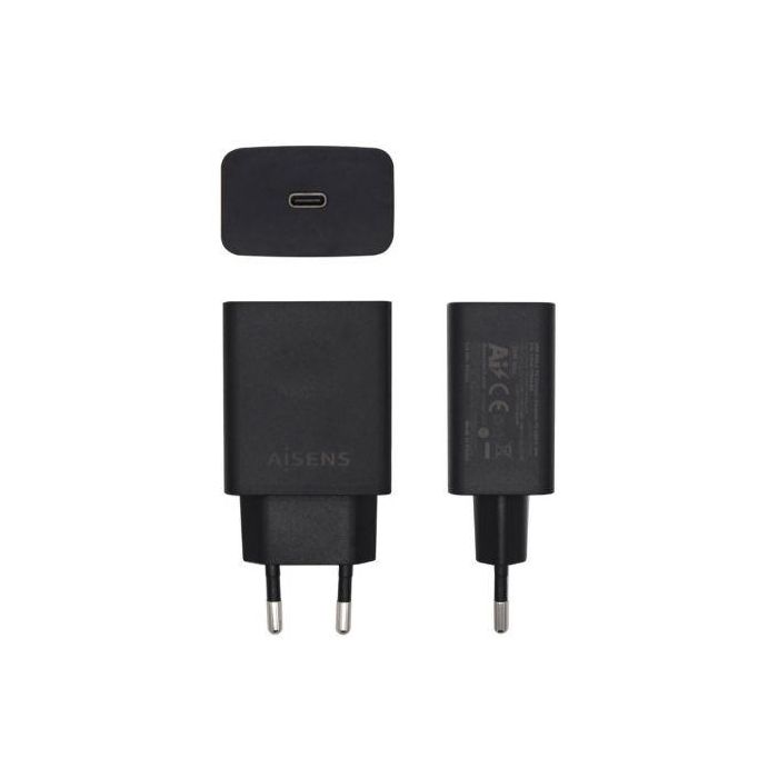 Aisens Cargador USB-C PD3.0 20W, 1 Puerto, Compatible con móviles, tablets y más, Negro 1 Aisens Cargador USB-C PD3.0 20W, 1 Puerto, Compatible con móviles, tablets y más, Negro 1