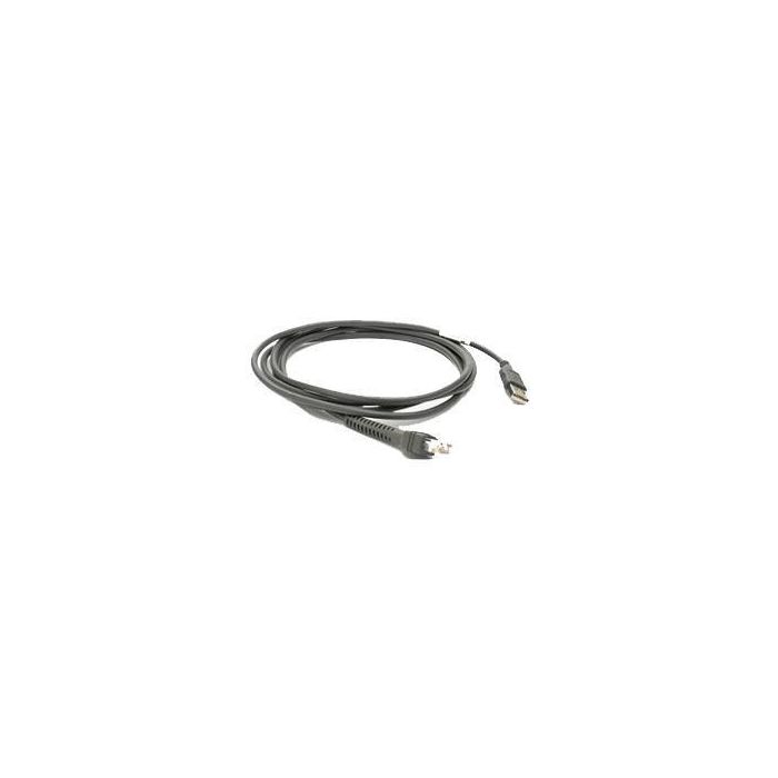 Zebra CBA-U01-S07ZAR – Cable USB Serie A, Conector Recto, 2.1m (7 pies)