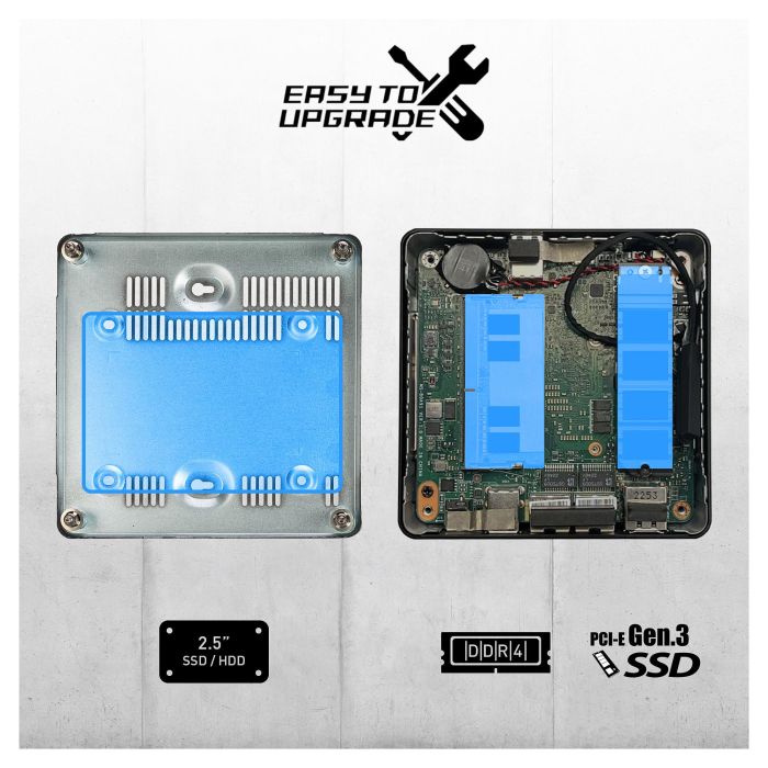 MSI Cubi N ADL-006DE Mini PC Intel N200/4GB RAM/128GB SSD Windows 11 Pro Negro 124mm x 124mm x 53.7mm 15