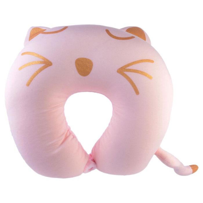 The Concept Factory Cojín Cervical Gato Mon Chat Mon Ch - Negro, Rosa - 30x28 cm 1 The Concept Factory Cojín Cervical Gato Mon Chat Mon Ch - Negro, Rosa - 30x28 cm 1