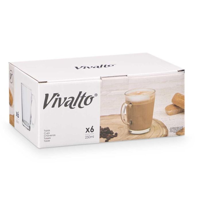 Taza Desayuno Asa Conica 250Ml Vivalto 11X10CM (72 Unidades) 1 Taza Desayuno Asa Conica 250Ml Vivalto 11X10CM (72 Unidades) 1