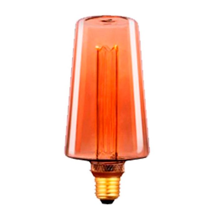 Fbright Bombilla LED Decorativa S135 Vintage, E27, 4W, 200lm, 1800K Luz Cálida Ámbar, Ø135x225mm, Cristal
