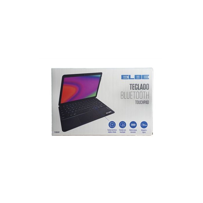 Teclado Bluetooth Slim Con Touchpad Negro ELBE TE-103-BT 4