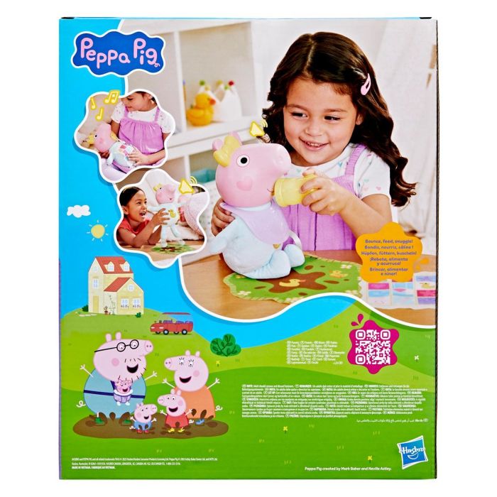HASBRO Muñeco Peppa Pig Oinks and Snuggles 20-25 cm con Sonidos, usa Pilas AAA 6