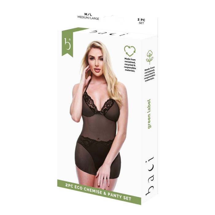 Conjunto de Lencería Baci Lingerie Negro (S/M) 3 Conjunto de Lencería Baci Lingerie Negro (S/M) 3