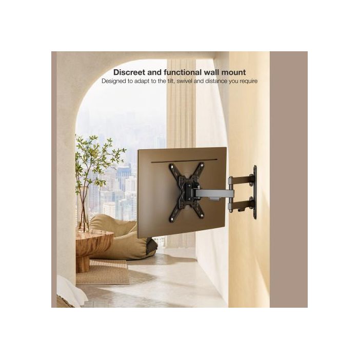 TOOQ SOPORTE PARED PANTALLAS 13-43" GIRA/INCLI NEGRO 5