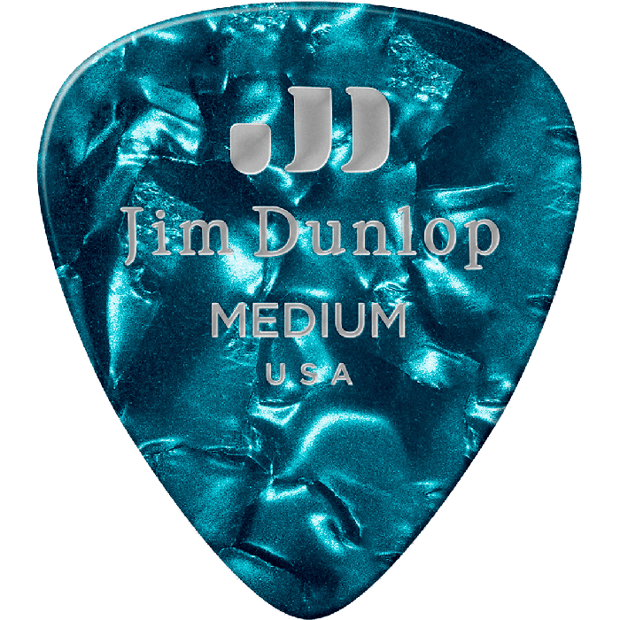 Dunlop Púas Genuine Celluloid Classic Turquesa - Medium Pack 72