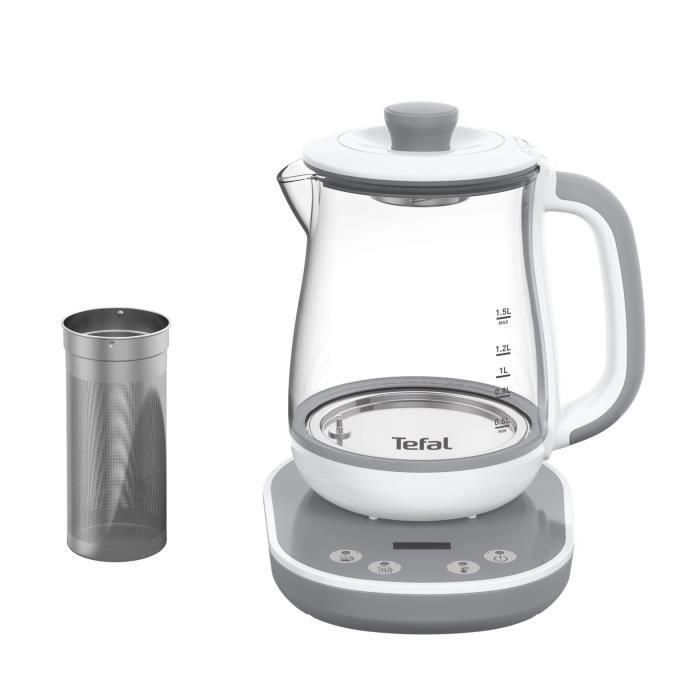 Hervidor y Tetera Eléctrica Tefal BJ551B10 Blanco/Gris Acero Inoxidable 1,5 L 3