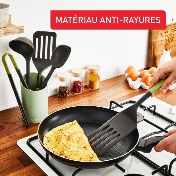 TEFAL Essential Espátula 2 en 1 + Espátula + Cucharón Graduado, Resistente al Calor, Sin BPA, Compatible con Lavavajillas K279S304 2