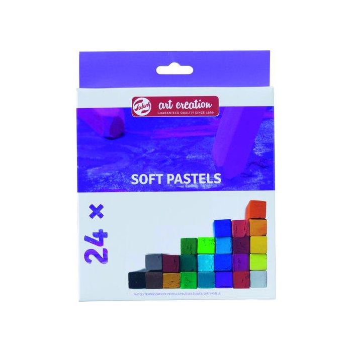 Talens Art Creation Set de Pasteles Suaves Surtidos, Estuche con 24 Unidades. Paleta Básica de Colores para Dibujo Artístico y Estudio