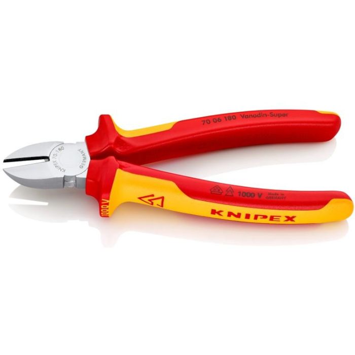 Knipex Seitenschneider, Alicates de Corte Diagonal Cromados, 180 mm 2 Knipex Seitenschneider, Alicates de Corte Diagonal Cromados, 180 mm 2