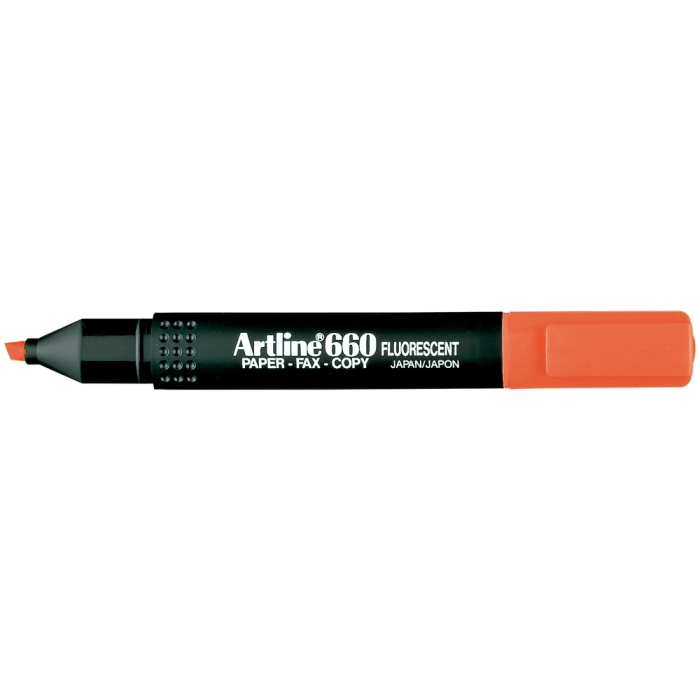 Artline EK-660 Rotulador Fluorescente Punta Biselada Color Rojo Tinta Resistente Trazo 1-5mm 1