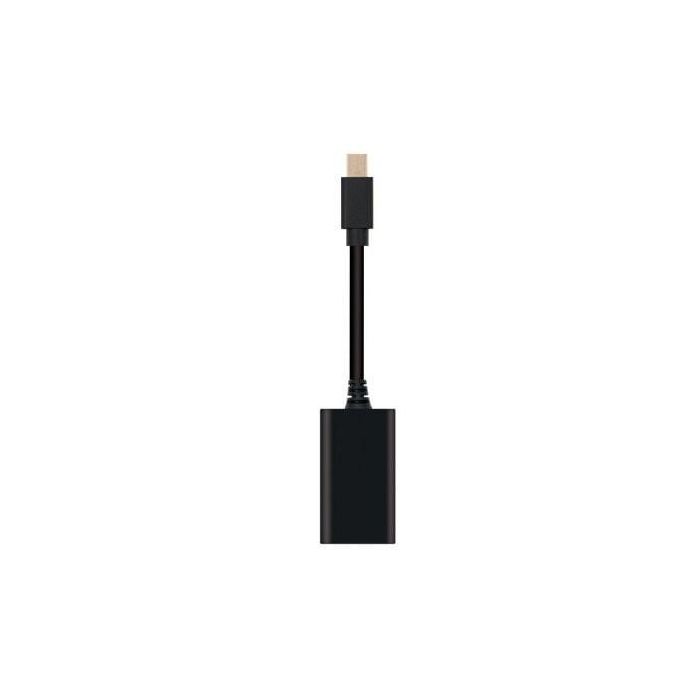 Nanocable 10.16.0102 Conversor Mini DisplayPort Macho a HDMI Hembra - Adaptador DP++ para Monitores/TV - 15cm Negro