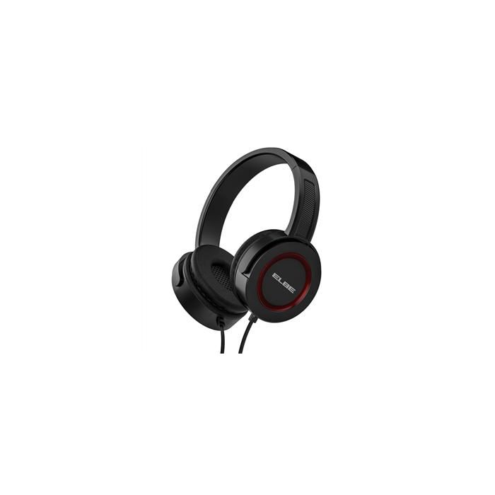 Elbe AU-813-NR Auriculares de Diadema con Micrófono, Negros/Rojos, Ergonómicos y Ligeros Elbe AU-813-NR Auriculares de Diadema con Micrófono, Negros/Rojos, Ergonómicos y Ligeros