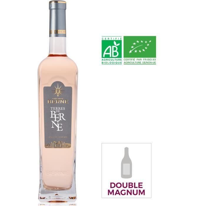 Château de Berne Côtes de Provence - Vino rosado de Provenza - Ecológico - 3L