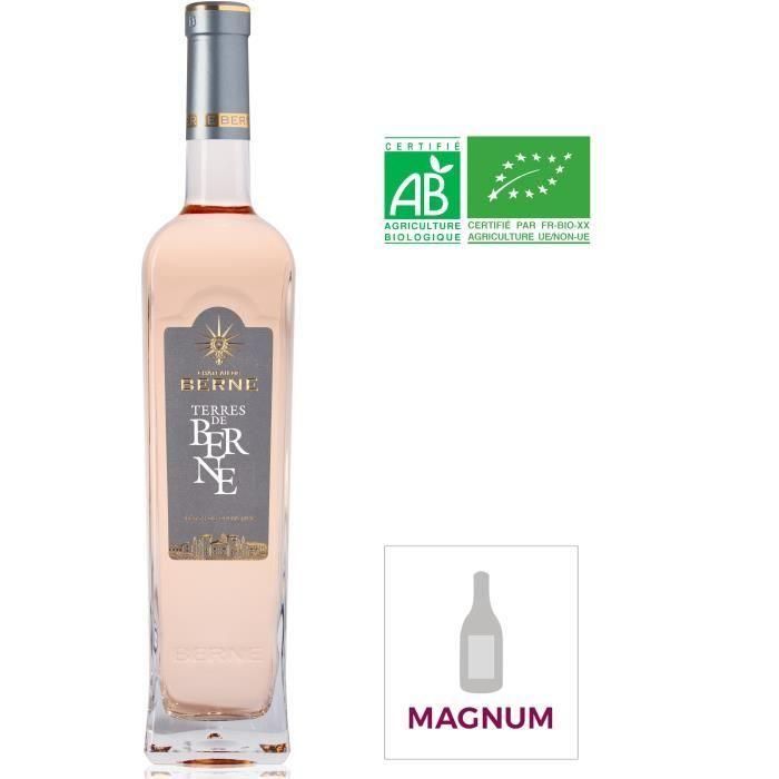 Magnum Château de Berne Côtes de Provence - Vino rosado de Provenza - Ecológico