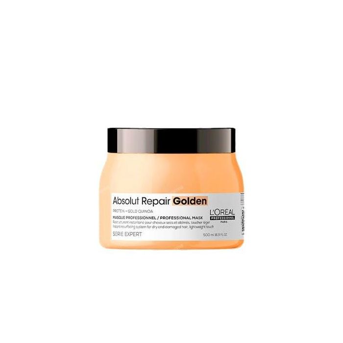 L'Oreal Mascarilla Dorada Absolut Repair Golden - Reparación Intensa y Fortalecimiento para Cabello Dañado 500ml