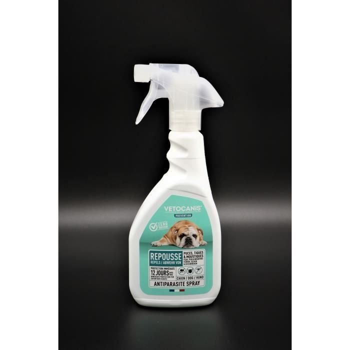 Vetocanis Spray Antiparasitario Repelente de Pulgas, Garrapatas y Mosquitos para Perros 500 ml - Protección Duradera 12 Días 3
