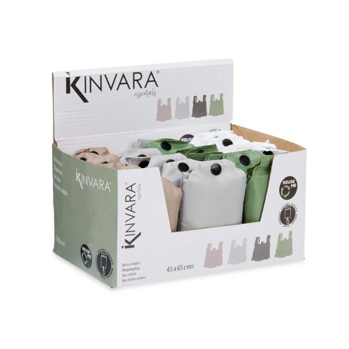 Kinvara Bolsa Plegable de Poliéster Surtido de Colores 7.5x16x2 cm - Medida Abierta 59x44 cm (48 Unidades) 2 Kinvara Bolsa Plegable de Poliéster Surtido de Colores 7.5x16x2 cm - Medida Abierta 59x44 cm (48 Unidades) 2