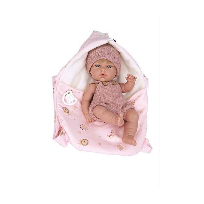 Muñecas Arias Muñeca 30 cm Natal Rosa C/Portabebe Cuerpo Vinyl Niña